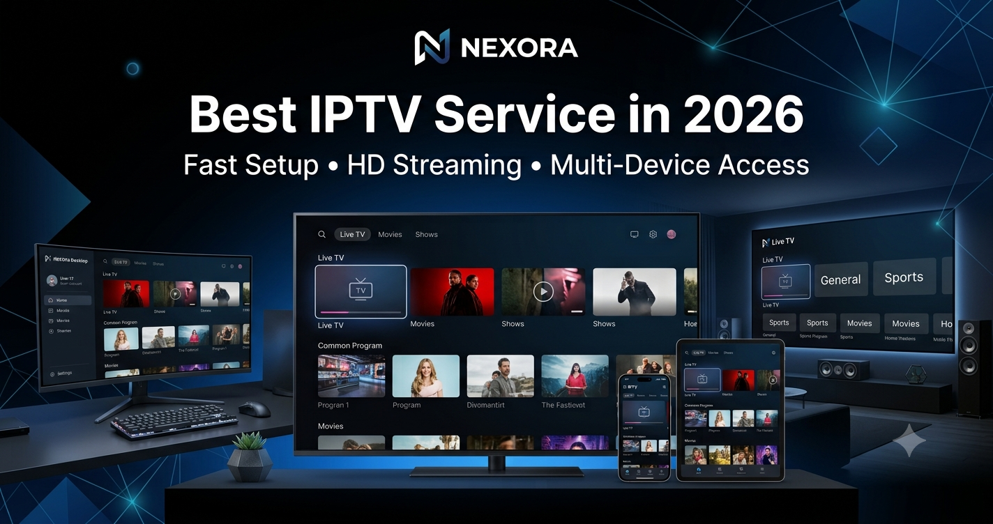 Best IPTV Service in 2026 | Fast Setup & HD Streaming | Nexora IPTV